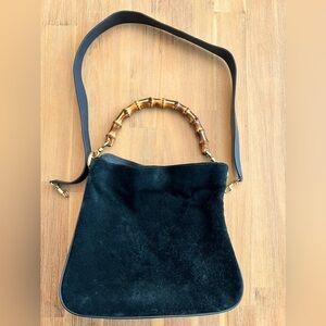 Vintage GUCCI Bamboo and Suede 2way Bag